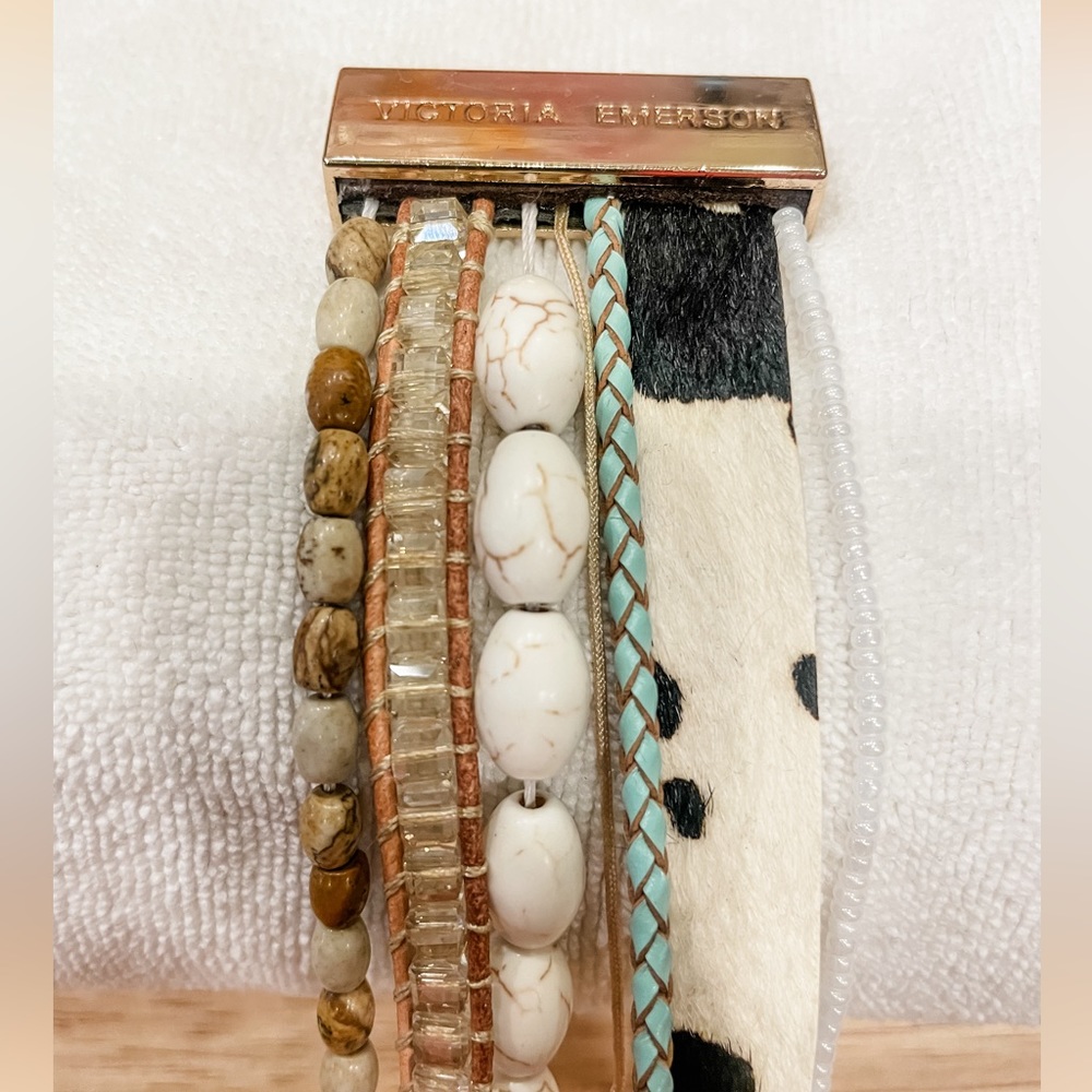 Victoria Emerson boho cuff size large, gold hardware